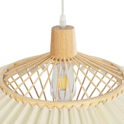 VENTALIA 999-0066 Boho Κρεμαστό Φωτιστικό Οροφής με Ντουί 1 x E27 AC 220-240V IP20 - Μπεζ - Μ83 x Π83 x Υ36