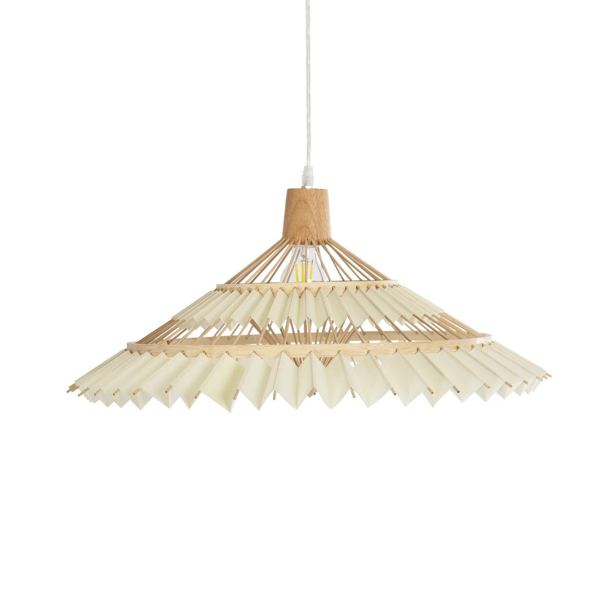 VENTALIA 999-0067 Boho Κρεμαστό Φωτιστικό Οροφής με Ντουί 1 x E27 AC 220-240V IP20 - Μπεζ - Μ60 x Π60 x Υ30