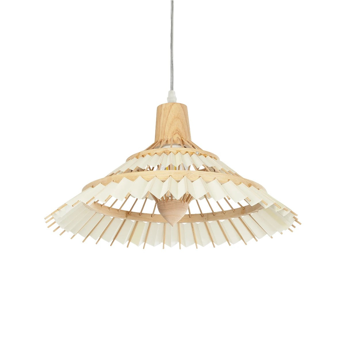 VENTALIA 999-0068 Boho Κρεμαστό Φωτιστικό Οροφής με Ντουί 1 x E27 AC 220-240V IP20 - Μπεζ - Μ40 x Π40 x Y23