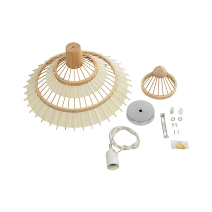 VENTALIA 999-0068 Boho Κρεμαστό Φωτιστικό Οροφής με Ντουί 1 x E27 AC 220-240V IP20 - Μπεζ - Μ40 x Π40 x Y23