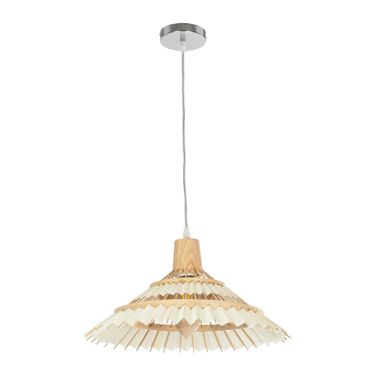 VENTALIA 999-0068 Boho Κρεμαστό Φωτιστικό Οροφής με Ντουί 1 x E27 AC 220-240V IP20 - Μπεζ - Μ40 x Π40 x Y23