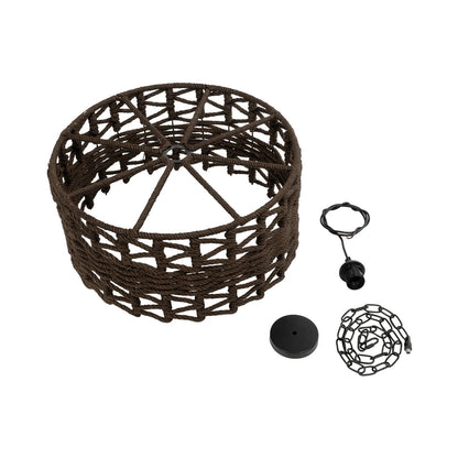 VERA 999-0069 Boho Κρεμαστό Φωτιστικό Οροφής με Ντουί 1 x E27 AC 220-240V IP20 - Καφέ - Μ50 x Π50 x Υ25