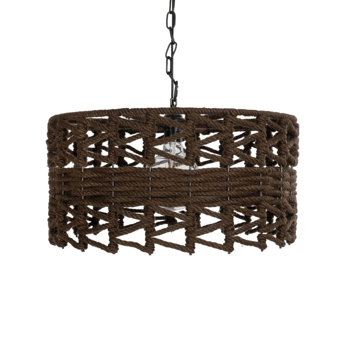VERA 999-0069 Boho Κρεμαστό Φωτιστικό Οροφής με Ντουί 1 x E27 AC 220-240V IP20 - Καφέ - Μ50 x Π50 x Υ25