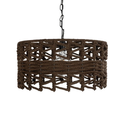 VERA 999-0069 Boho Κρεμαστό Φωτιστικό Οροφής με Ντουί 1 x E27 AC 220-240V IP20 - Καφέ - Μ50 x Π50 x Υ25