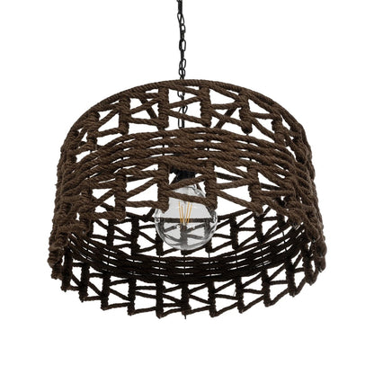 VERA 999-0069 Boho Κρεμαστό Φωτιστικό Οροφής με Ντουί 1 x E27 AC 220-240V IP20 - Καφέ - Μ50 x Π50 x Υ25