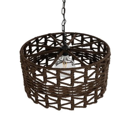 VERA 999-0069 Boho Κρεμαστό Φωτιστικό Οροφής με Ντουί 1 x E27 AC 220-240V IP20 - Καφέ - Μ50 x Π50 x Υ25