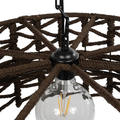 VERA 999-0069 Boho Κρεμαστό Φωτιστικό Οροφής με Ντουί 1 x E27 AC 220-240V IP20 - Καφέ - Μ50 x Π50 x Υ25