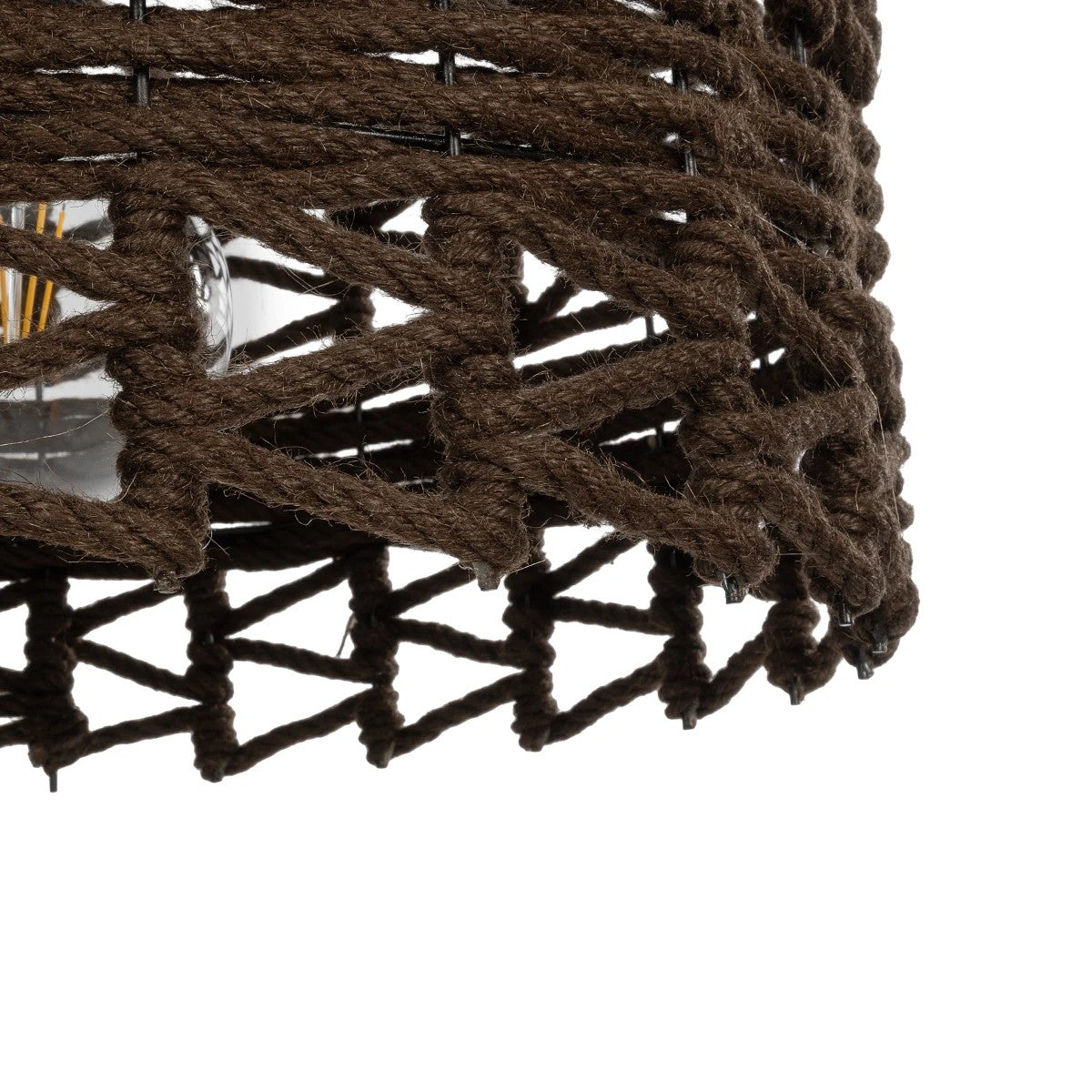 VERA 999-0069 Boho Κρεμαστό Φωτιστικό Οροφής με Ντουί 1 x E27 AC 220-240V IP20 - Καφέ - Μ50 x Π50 x Υ25