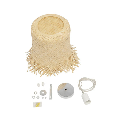 HAWAII 999-0125 Boho Κρεμαστό Φωτιστικό Οροφής με Ντουί 1 x E27 AC 220-240V IP20 - Μπεζ - Μ30 x Π30 x Υ30