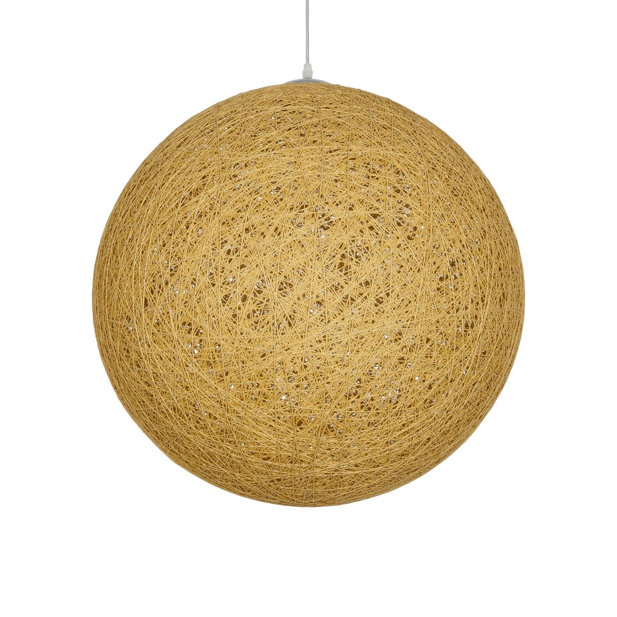 OCEANA 999-0155 Boho Κρεμαστό Φωτιστικό Οροφής με Ντουί 1 x E27 AC 220-240V IP20 - Μπεζ & Χρυσό - Μ60 x Π60 x Υ60