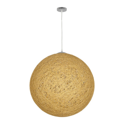 OCEANA 999-0155 Boho Κρεμαστό Φωτιστικό Οροφής με Ντουί 1 x E27 AC 220-240V IP20 - Μπεζ & Χρυσό - Μ60 x Π60 x Υ60