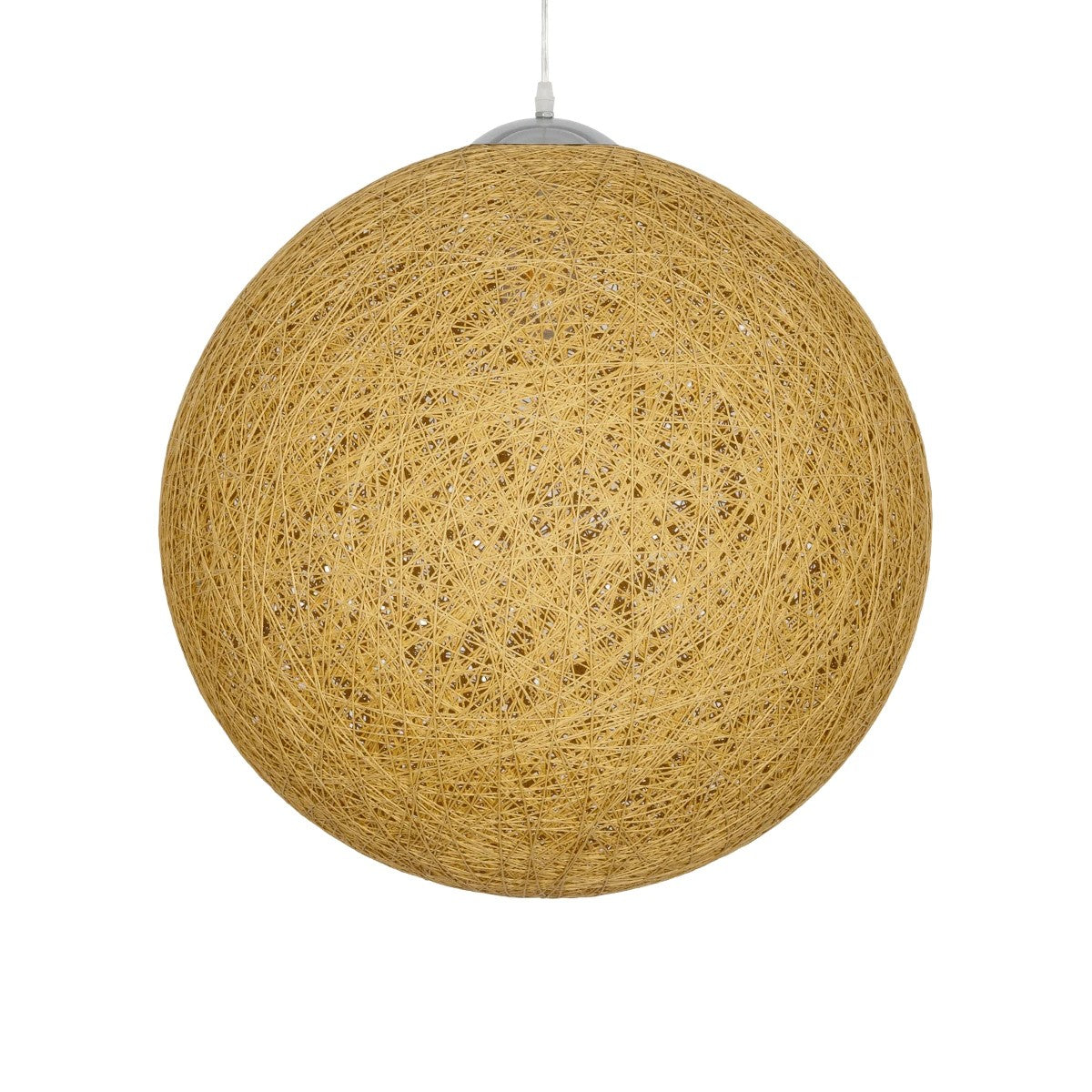 OCEANA 999-0155 Boho Κρεμαστό Φωτιστικό Οροφής με Ντουί 1 x E27 AC 220-240V IP20 - Μπεζ & Χρυσό - Μ60 x Π60 x Υ60