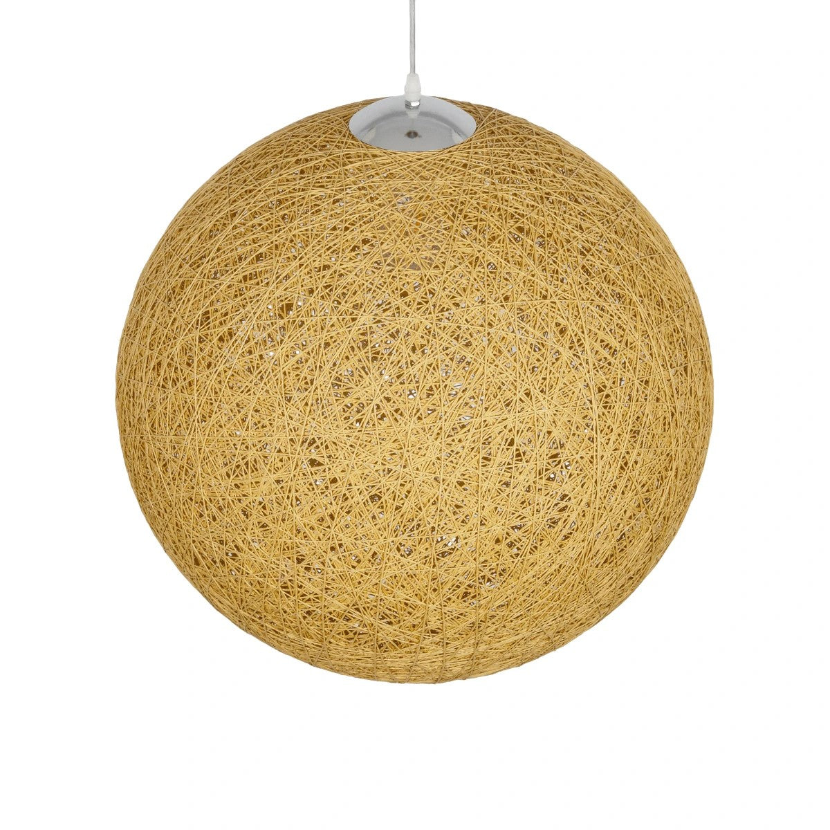 OCEANA 999-0155 Boho Κρεμαστό Φωτιστικό Οροφής με Ντουί 1 x E27 AC 220-240V IP20 - Μπεζ & Χρυσό - Μ60 x Π60 x Υ60