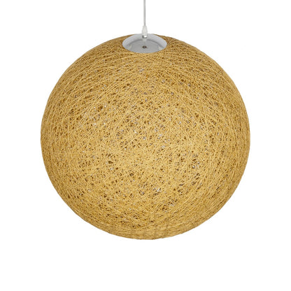 OCEANA 999-0155 Boho Κρεμαστό Φωτιστικό Οροφής με Ντουί 1 x E27 AC 220-240V IP20 - Μπεζ & Χρυσό - Μ60 x Π60 x Υ60