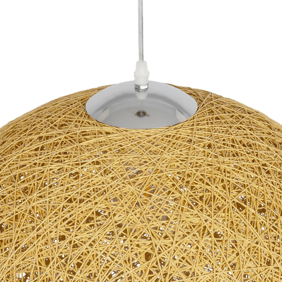 OCEANA 999-0155 Boho Κρεμαστό Φωτιστικό Οροφής με Ντουί 1 x E27 AC 220-240V IP20 - Μπεζ & Χρυσό - Μ60 x Π60 x Υ60