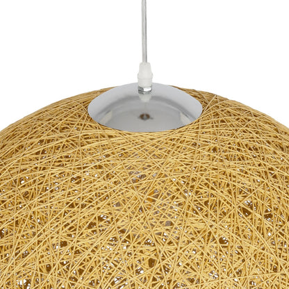 OCEANA 999-0155 Boho Κρεμαστό Φωτιστικό Οροφής με Ντουί 1 x E27 AC 220-240V IP20 - Μπεζ & Χρυσό - Μ60 x Π60 x Υ60
