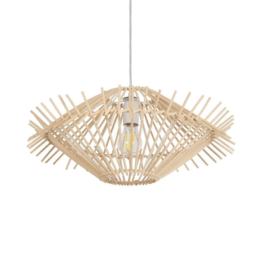 SASSO 999-0201 Boho Κρεμαστό Φωτιστικό Οροφής με Ντουί 1 x E27 AC 220-240V IP20 - Μπεζ - Μ50 x Π50 x Y23