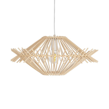 SASSO 999-0201 Boho Κρεμαστό Φωτιστικό Οροφής με Ντουί 1 x E27 AC 220-240V IP20 - Μπεζ - Μ50 x Π50 x Y23