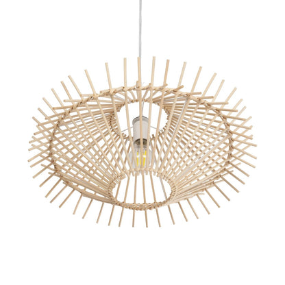 SASSO 999-0201 Boho Κρεμαστό Φωτιστικό Οροφής με Ντουί 1 x E27 AC 220-240V IP20 - Μπεζ - Μ50 x Π50 x Y23