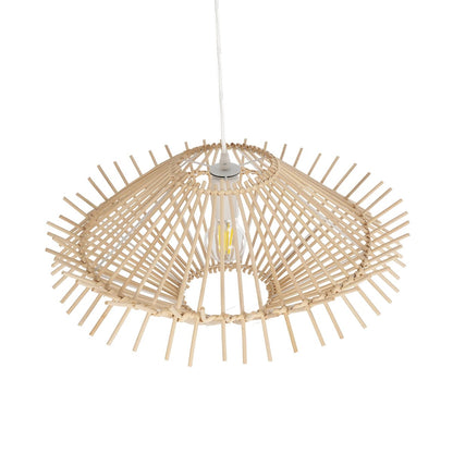SASSO 999-0201 Boho Κρεμαστό Φωτιστικό Οροφής με Ντουί 1 x E27 AC 220-240V IP20 - Μπεζ - Μ50 x Π50 x Y23