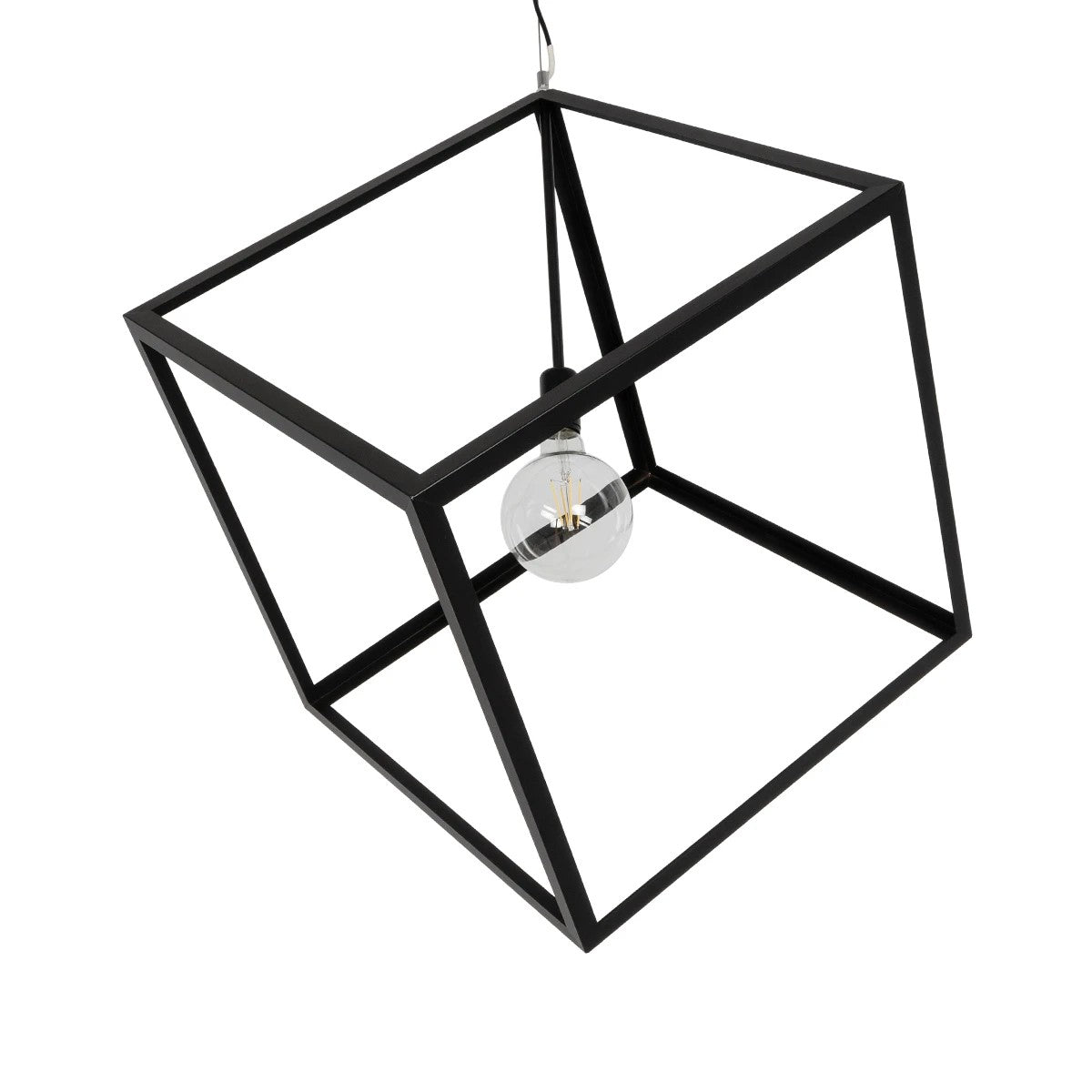 CUBE 999-0215 Μοντέρνο Κρεμαστό Φωτιστικό Οροφής με Ντουί 1 x E27 AC 220-240V IP20 - Μαύρο - Μ70 x Π70 x Υ87