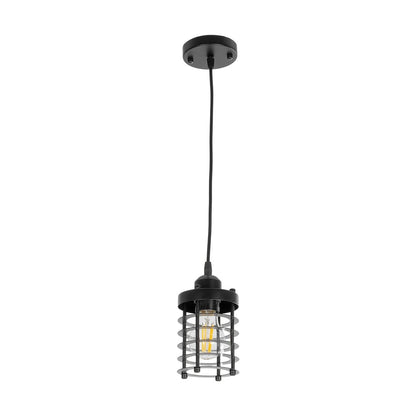 DARSEY 999-0227 Vintage Κρεμαστό Φωτιστικό Οροφής με Ντουί 1 x E27 AC 220-240V IP20 - Μαύρο - Μ10 x Π10 x Υ19