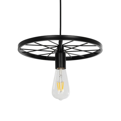 CASTOR 999-0228 Vintage Κρεμαστό Φωτιστικό Οροφής με Ντουί 1 x E27 AC 220-240V IP20 - Μαύρο - Μ30 x Π30 x Υ11