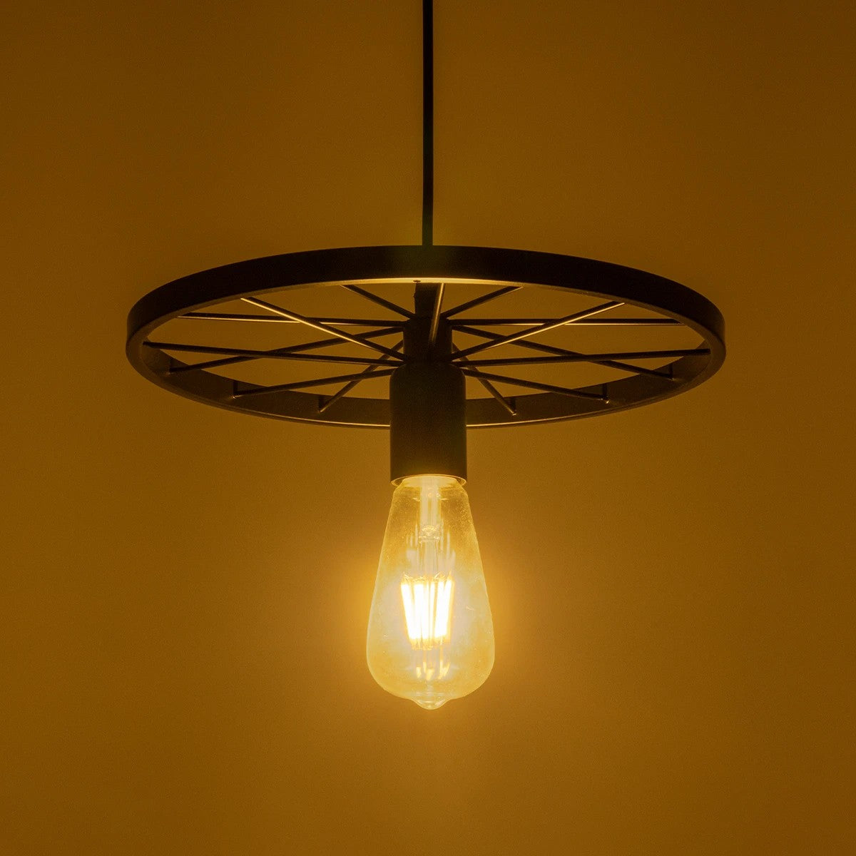 CASTOR 999-0228 Vintage Κρεμαστό Φωτιστικό Οροφής με Ντουί 1 x E27 AC 220-240V IP20 - Μαύρο - Μ30 x Π30 x Υ11