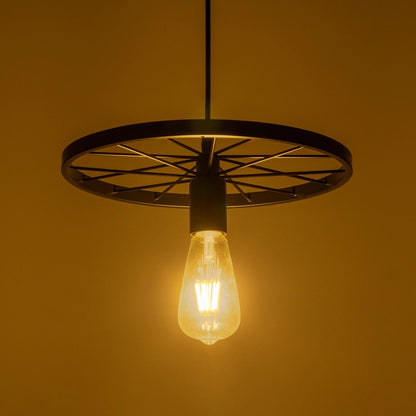 CASTOR 999-0228 Vintage Κρεμαστό Φωτιστικό Οροφής με Ντουί 1 x E27 AC 220-240V IP20 - Μαύρο - Μ30 x Π30 x Υ11