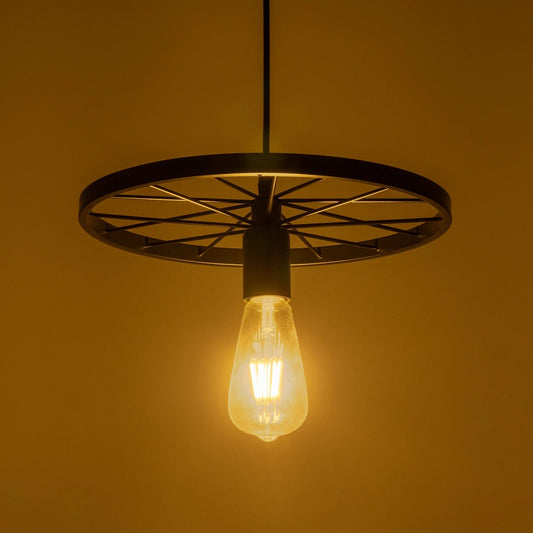 CASTOR 999-0228 Vintage Κρεμαστό Φωτιστικό Οροφής με Ντουί 1 x E27 AC 220-240V IP20 - Μαύρο - Μ30 x Π30 x Υ11