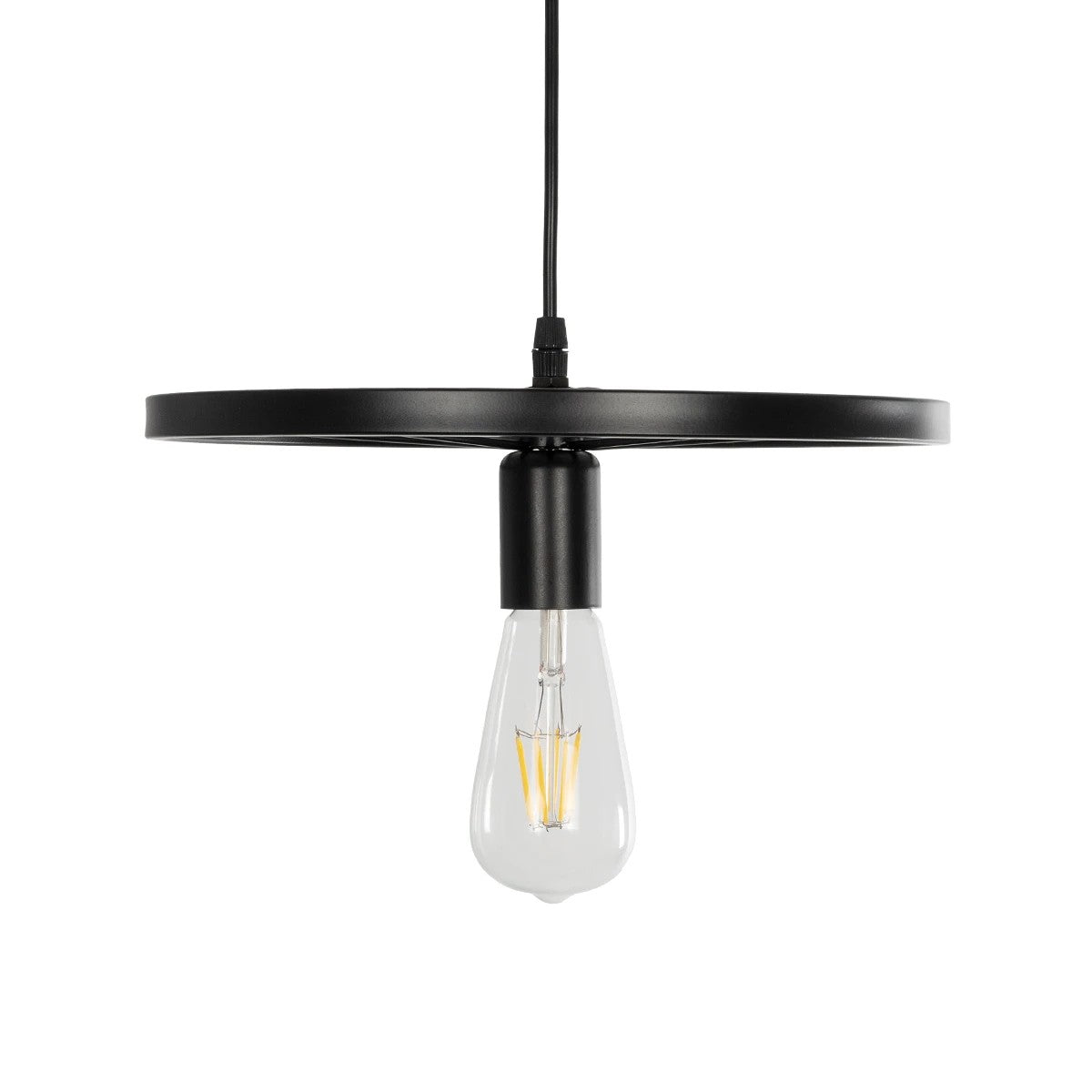 CASTOR 999-0228 Vintage Κρεμαστό Φωτιστικό Οροφής με Ντουί 1 x E27 AC 220-240V IP20 - Μαύρο - Μ30 x Π30 x Υ11