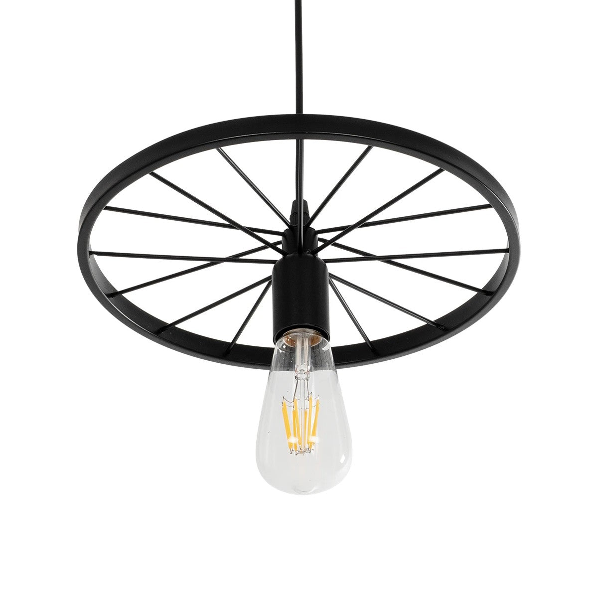 CASTOR 999-0228 Vintage Κρεμαστό Φωτιστικό Οροφής με Ντουί 1 x E27 AC 220-240V IP20 - Μαύρο - Μ30 x Π30 x Υ11