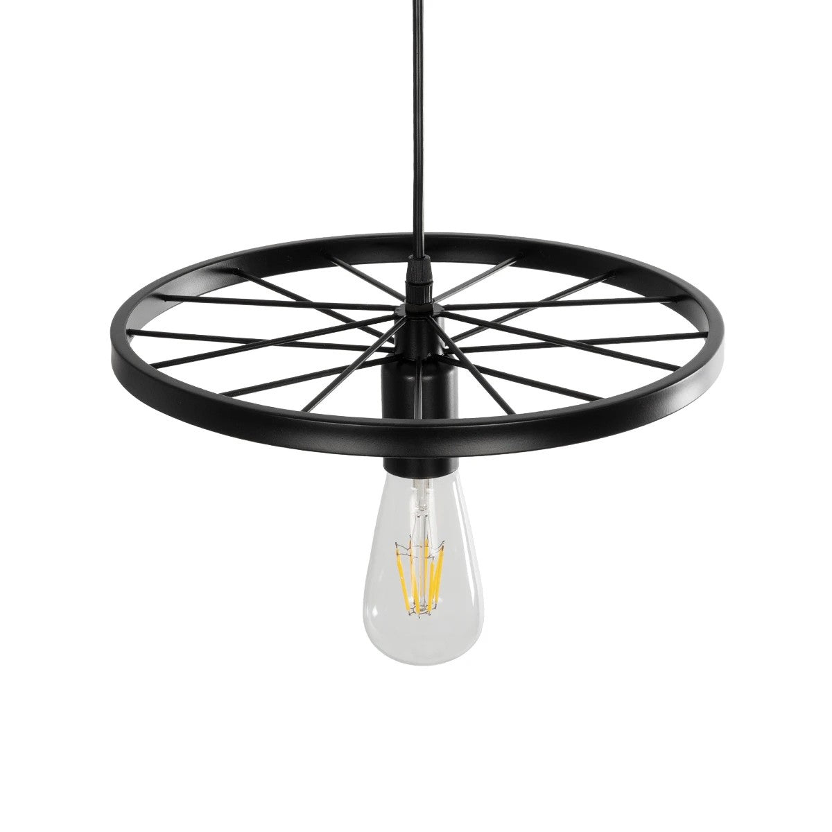 CASTOR 999-0228 Vintage Κρεμαστό Φωτιστικό Οροφής με Ντουί 1 x E27 AC 220-240V IP20 - Μαύρο - Μ30 x Π30 x Υ11