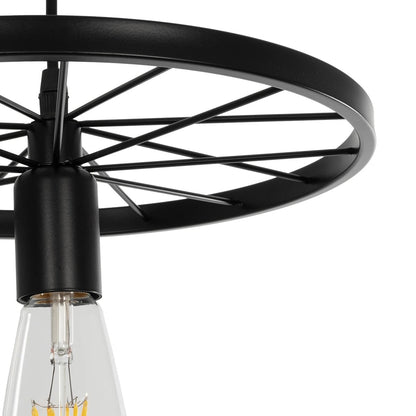 CASTOR 999-0228 Vintage Κρεμαστό Φωτιστικό Οροφής με Ντουί 1 x E27 AC 220-240V IP20 - Μαύρο - Μ30 x Π30 x Υ11