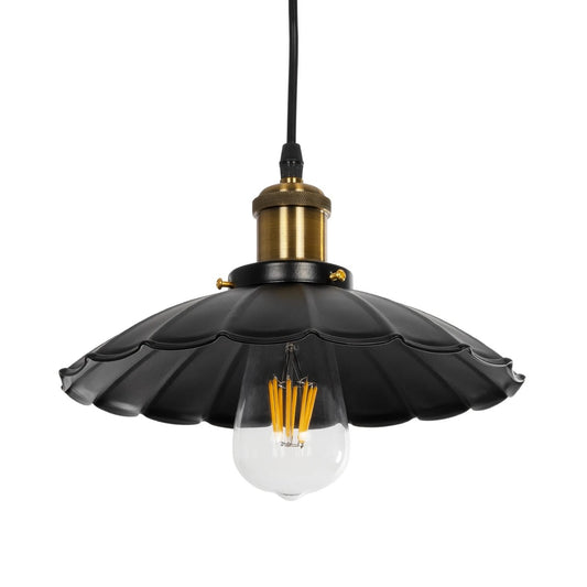 MARGI 999-0229 Vintage Κρεμαστό Φωτιστικό Οροφής με Ντουί 1 x E27 AC 220-240V IP20 - Μαύρο & Χρυσό - Μ26 x Π26 x Υ14