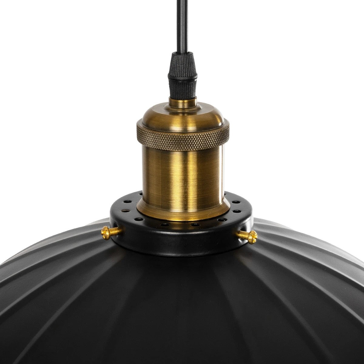 MARGI 999-0229 Vintage Κρεμαστό Φωτιστικό Οροφής με Ντουί 1 x E27 AC 220-240V IP20 - Μαύρο & Χρυσό - Μ26 x Π26 x Υ14