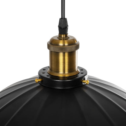 MARGI 999-0229 Vintage Κρεμαστό Φωτιστικό Οροφής με Ντουί 1 x E27 AC 220-240V IP20 - Μαύρο & Χρυσό - Μ26 x Π26 x Υ14