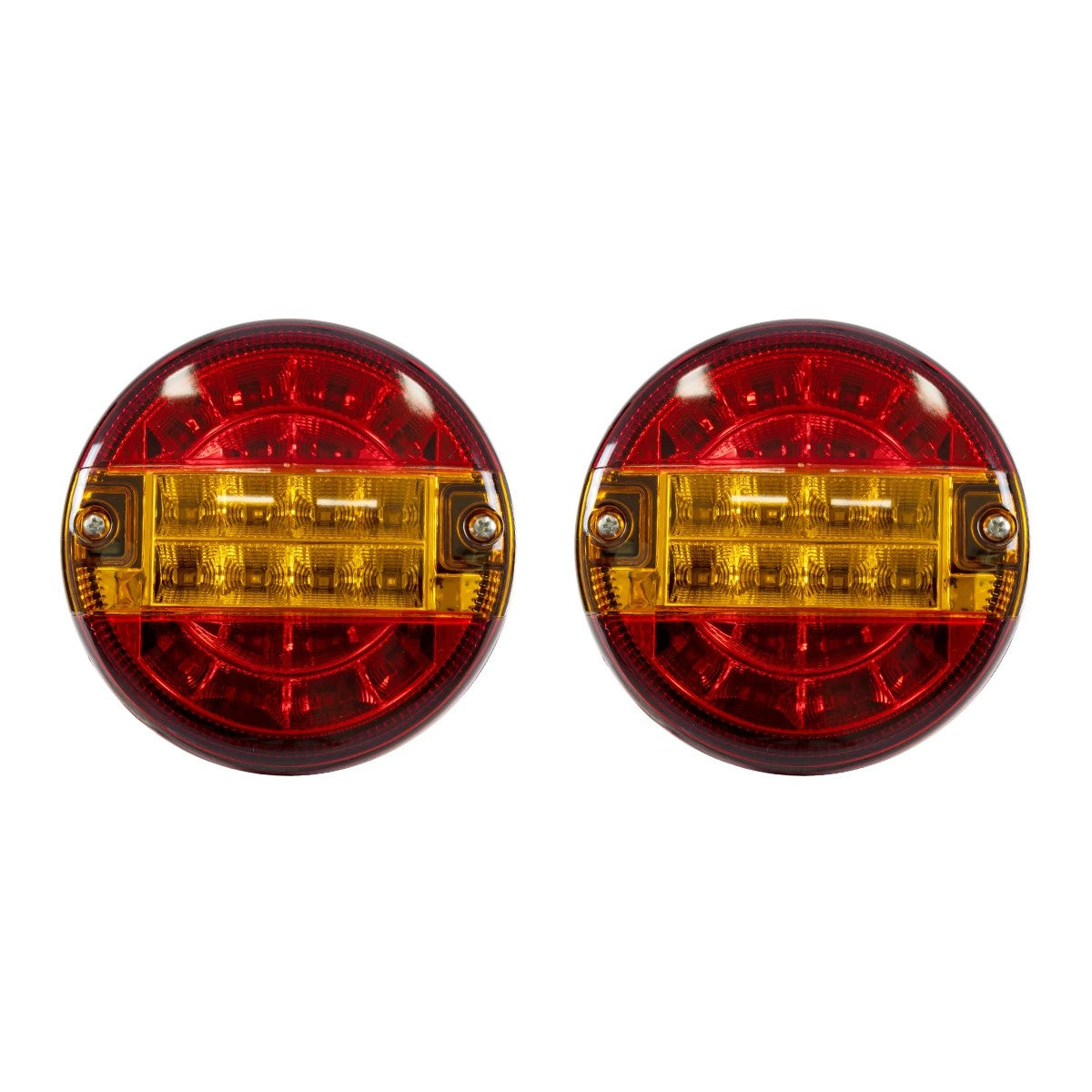 TAILIGHT 999-0253 Πίσω Φανάρι Οχημάτων LED 10W 400lm 180° DC 24V Αδιάβροχο IP66 Πορτοκαλί & Κόκκινο - Μ13.5 x Π13.5 x Υ5.5 - Πακέτο 2 Τεμαχίων