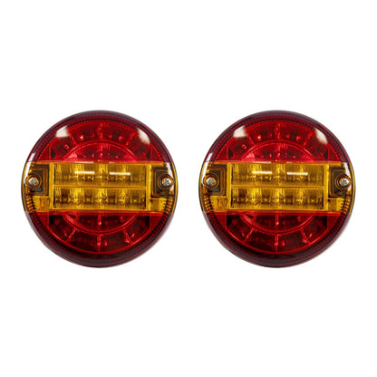 TAILIGHT 999-0253 Πίσω Φανάρι Οχημάτων LED 10W 400lm 180° DC 24V Αδιάβροχο IP66 Πορτοκαλί & Κόκκινο - Μ13.5 x Π13.5 x Υ5.5 - Πακέτο 2 Τεμαχίων