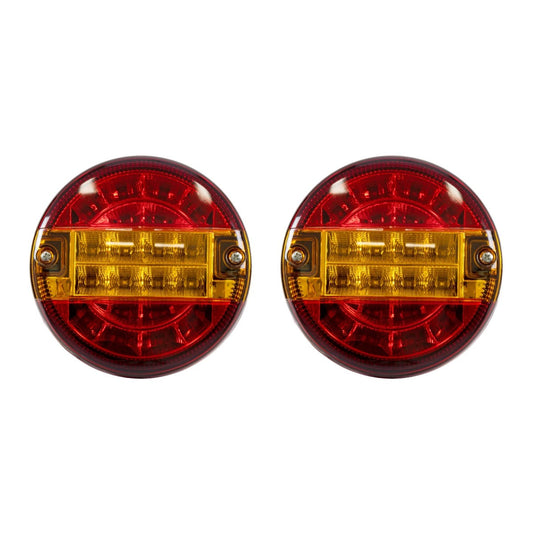 TAILIGHT 999-0253 Πίσω Φανάρι Οχημάτων LED 10W 400lm 180° DC 24V Αδιάβροχο IP66 Πορτοκαλί & Κόκκινο - Μ13.5 x Π13.5 x Υ5.5 - Πακέτο 2 Τεμαχίων