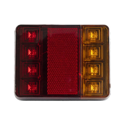 TAILIGHT 999-0255 Πίσω Φανάρι Οχημάτων LED 9W 360lm 140° DC 12V Αδιάβροχο IP66 Πορτοκαλί & Κόκκινο & Ψυχρό Λευκό 6000K - Μ12 x Π9.5 x Υ2 - Πακέτο 2 Τεμαχίων