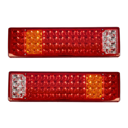 TAILIGHT 999-0256 Πίσω Φανάρι Οχημάτων LED 9W 360lm 180° DC 24V Αδιάβροχο IP66 Πορτοκαλί & Κόκκινο & Ψυχρό Λευκό 6000K - Πακέτο 2 Τεμαχίων - Μ46 x Π13 x Υ7