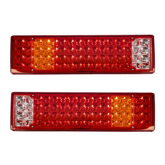 TAILIGHT 999-0256 Πίσω Φανάρι Οχημάτων LED 9W 360lm 180° DC 24V Αδιάβροχο IP66 Πορτοκαλί & Κόκκινο & Ψυχρό Λευκό 6000K - Πακέτο 2 Τεμαχίων - Μ46 x Π13 x Υ7