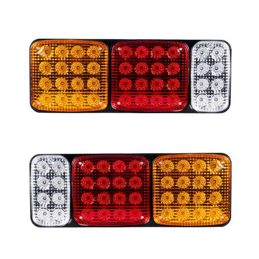 TAILIGHT 999-0259 Πίσω Φανάρι Οχημάτων LED 9W 360lm 180° DC 24V Αδιάβροχο IP66 Πορτοκαλί & Κόκκινο & Ψυχρό Λευκό 6000K - Μ42 x Π4.3 x Υ15.4 - Πακέτο 2 Τεμαχίων
