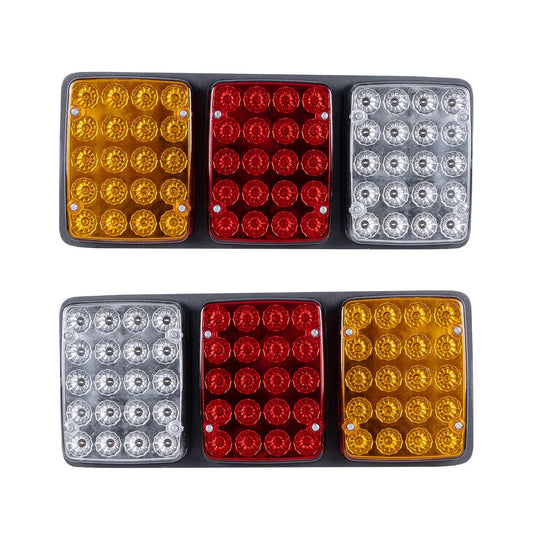 TAILIGHT 999-0260 Πίσω Φανάρι Οχημάτων LED 9W 360lm 180° DC 24V Αδιάβροχο IP66 Πορτοκαλί & Κόκκινο & Ψυχρό Λευκό 6000K - Μ33 x Π2.4 x Υ14 - Πακέτο 2 Τεμαχίων