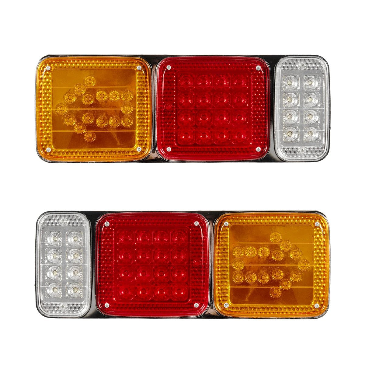 ARROWLIGHT 999-0262 Πίσω Φανάρι Οχημάτων Βέλος LED 9W 360lm 180° DC 24V Αδιάβροχο IP66 Πορτοκαλί & Κόκκινο & Ψυχρό Λευκό 6000K - Μ40 x Π3.5 x Υ15 - Πακέτο 2 Τεμαχίων