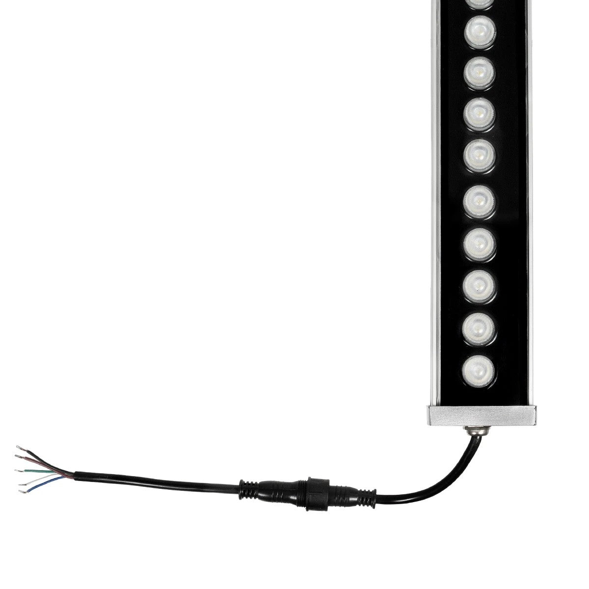 WASHERMOZA 999-0267 Wall Washer LED Light Bar 72W 6120lm 10-30° DC 24V Waterproof IP66 Multicolor RGB Dimmable - Bridgelux SMD Chip - Anthracite Grey - L100 x W5 x H4