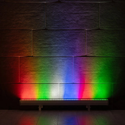 WASHERMOZA 999-0267 Wall Washer LED Light Bar 72W 6120lm 10-30° DC 24V Waterproof IP66 Multicolor RGB Dimmable - Bridgelux SMD Chip - Anthracite Grey - L100 x W5 x H4