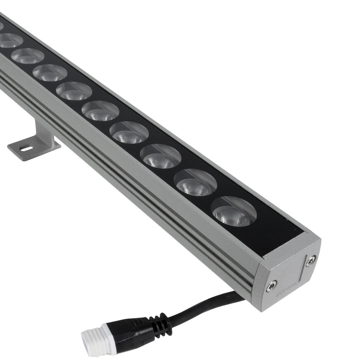 WASHERPANDA 999-0273 LED Wall Washer Light Bar 36W 4140lm 15° DC 24V Waterproof IP67 Natural White 4500K Dimmable - Bridgelux SMD Chip - Charcoal Grey - L100 x W4 x H3