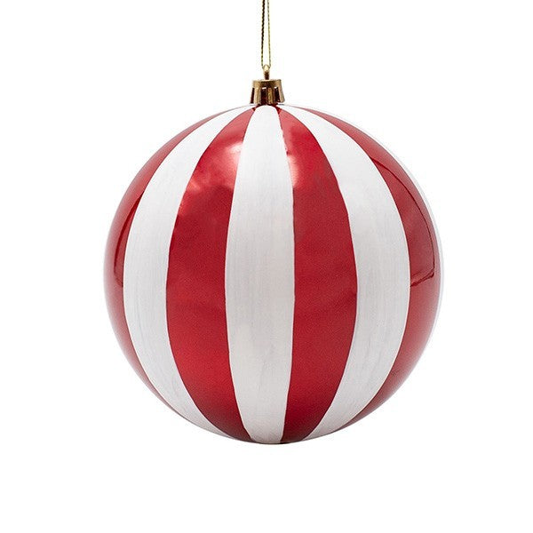 ΠΛΑΣΤΙΚΗ ΜΠΑΛΑ ΚΟΚΚΙΝΗ ΠΕΡΛΑ ΜΕ ΛΕΥΚΕΣ ΡΙΓΕΣ ΣΕΤ 2 ΤΜΧ 20εκ